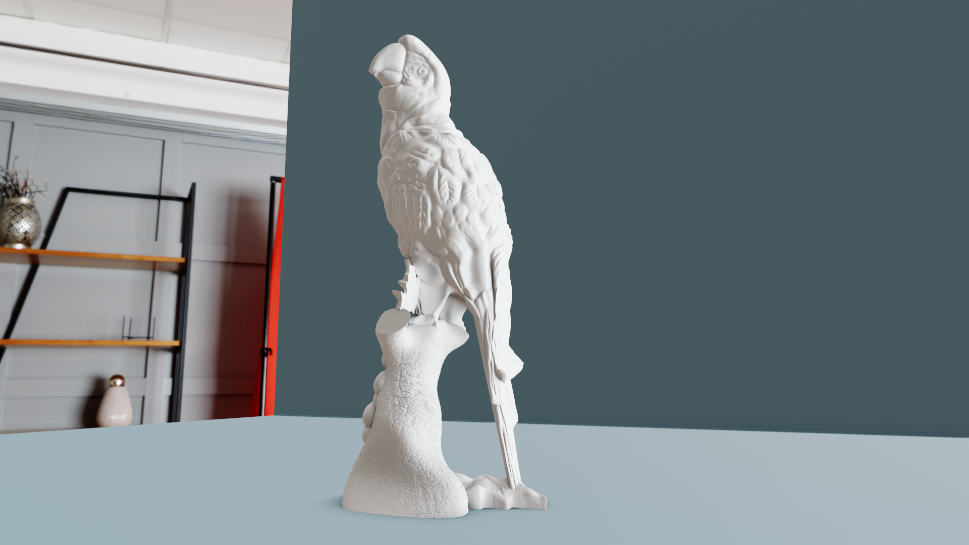Macaw parrot sculpture stl